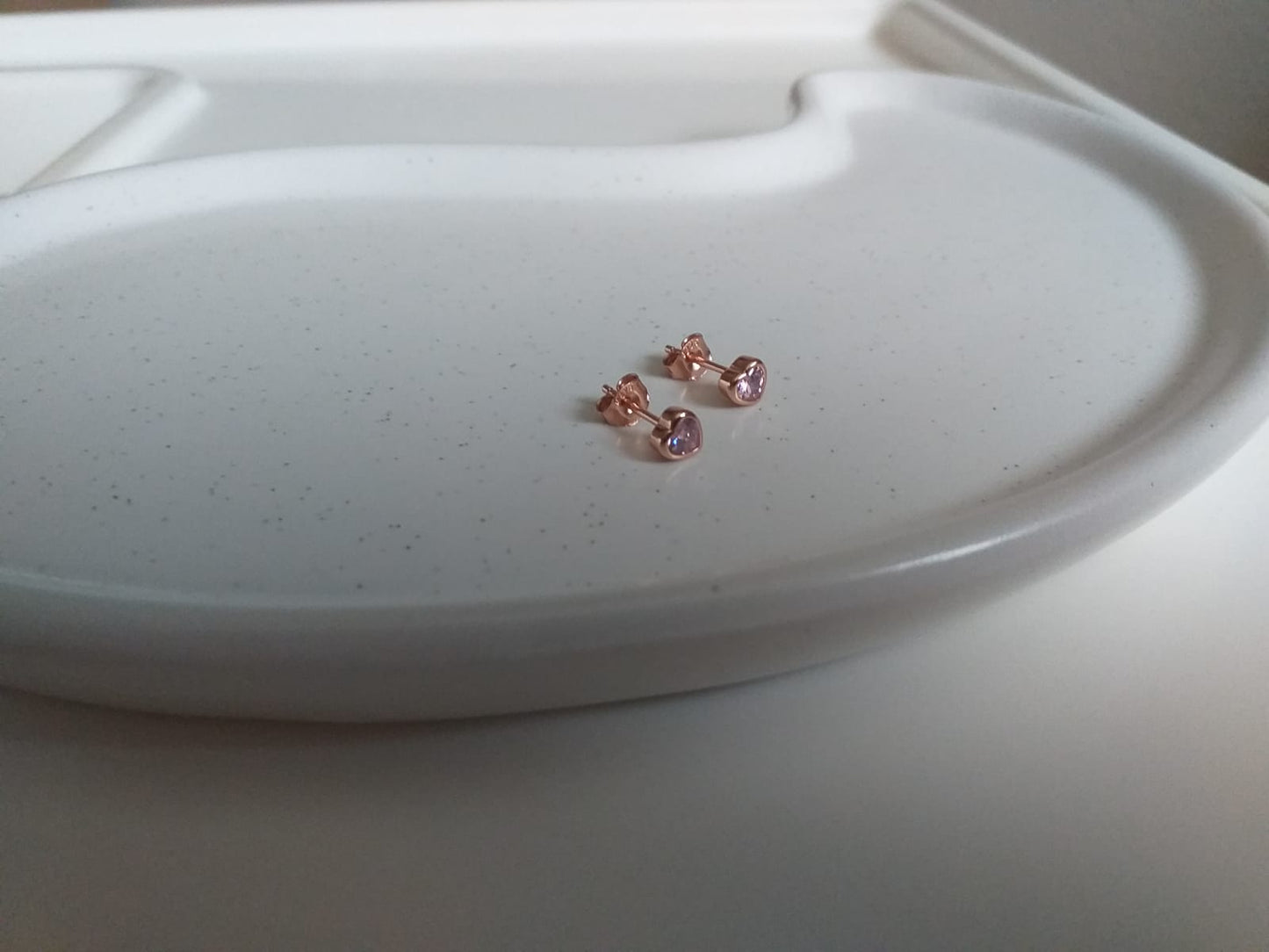Kinder Herz Ohrstecker S925 Roségold