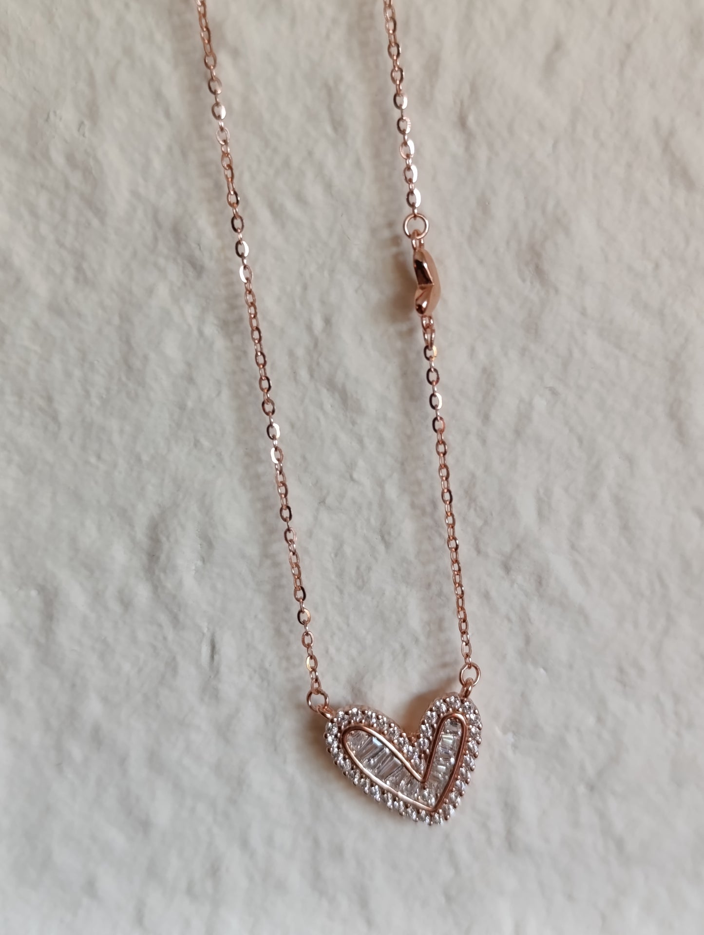 Herz Halskette Silber 925 Zirkonia